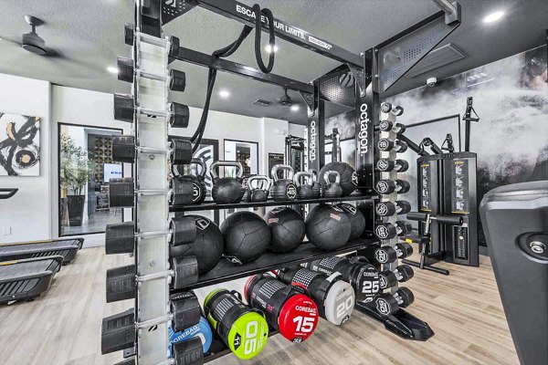 Advanced fitness center with modern equipment at Zone Westgate Apartments for an active lifestyle