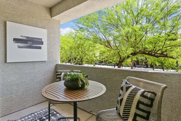 patio at Zone Westgate Apartments