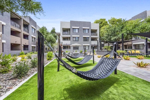 Hammock and recreational area at Zone Westgate Apartments, a Greystar luxury apartment community