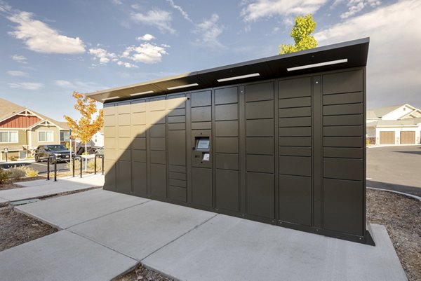 Secure parcel locker at Five810 Southlands luxury apartments, offering convenient package storage for residents