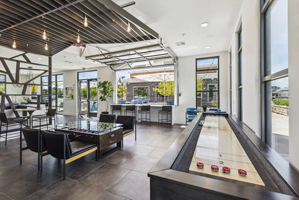 game room at Mezz at Fiddler's Green Apartments