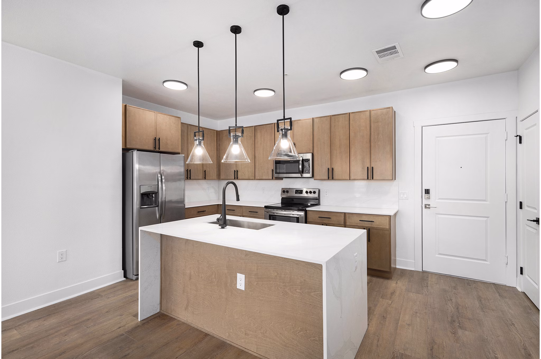 kitchen at Mezz at Fiddler's Green Apartments