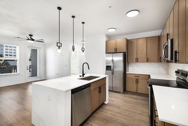 kitchen at Mezz at Fiddler's Green Apartments