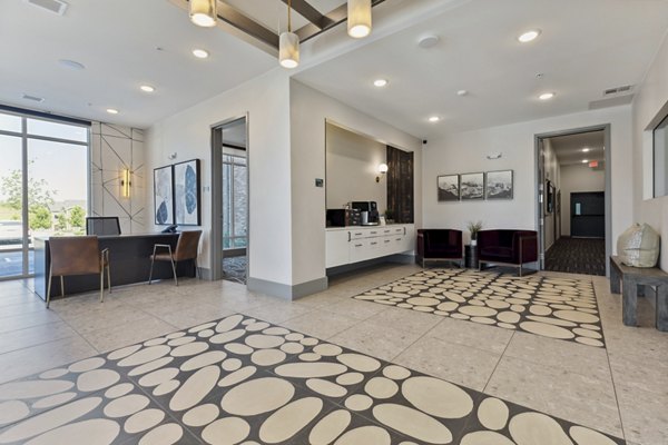 Modern clubhouse with stylish seating at Talus Flats Apartments