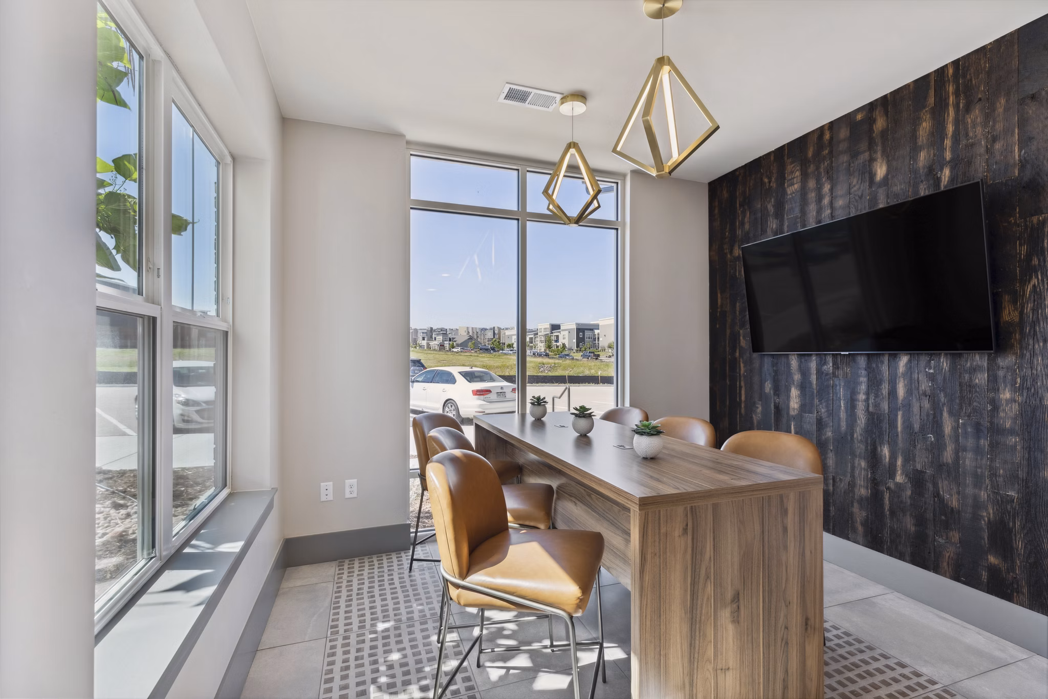 Modern clubhouse with stylish decor at Talus Flats Apartments