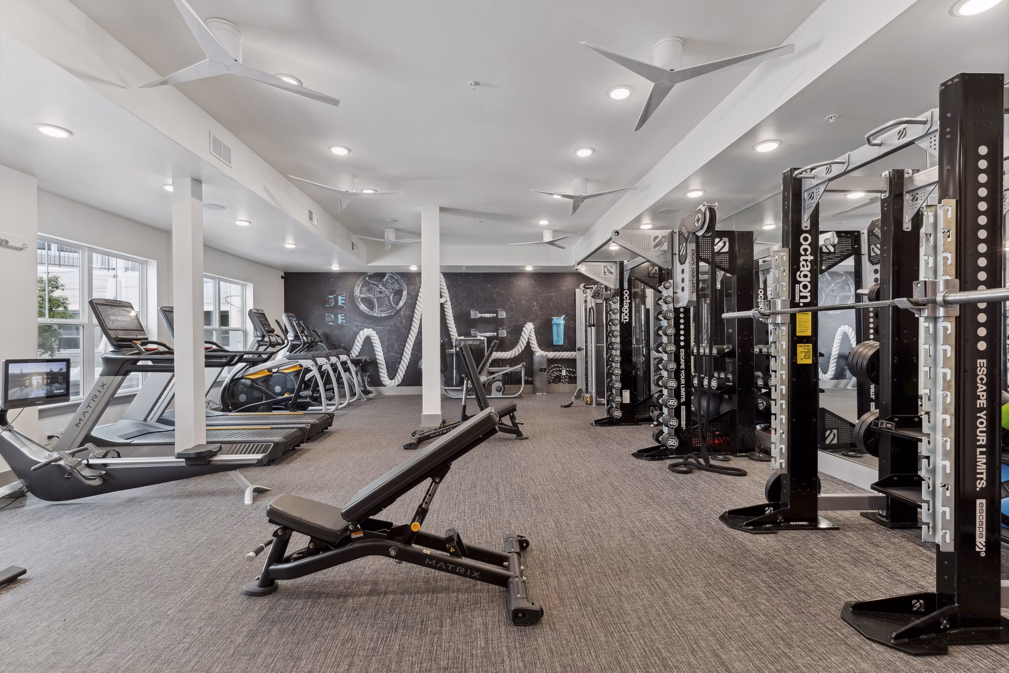 Fitness center with state-of-the-art equipment at Talus Flats Apartments, perfect for an active lifestyle seekers