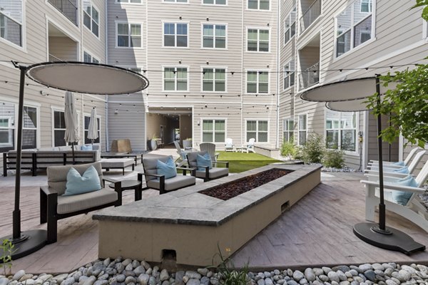 fire pit at Talus Flats Apartments