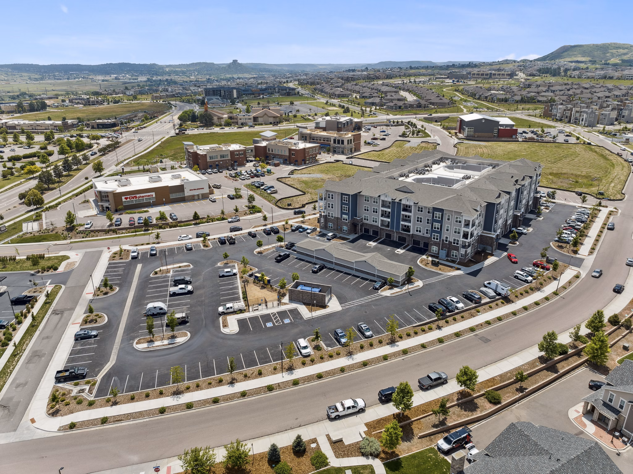 Mountain views from Talus Flats Apartments' balcony