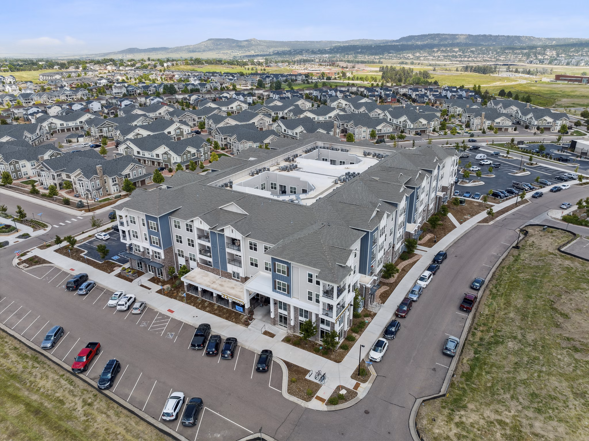 Scenic view of modern architecture at Talus Flats luxury apartments
