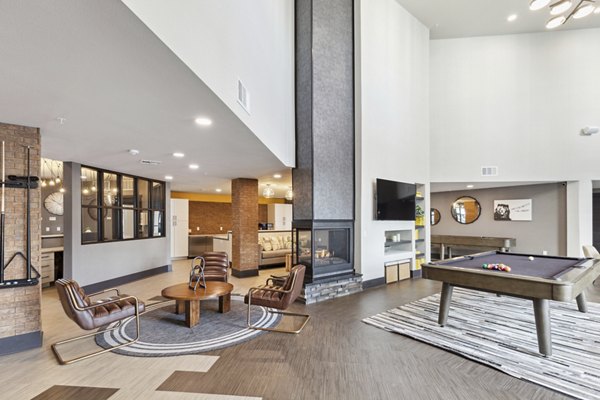 Modern clubhouse with stylish furnishings at The Zeb Apartments