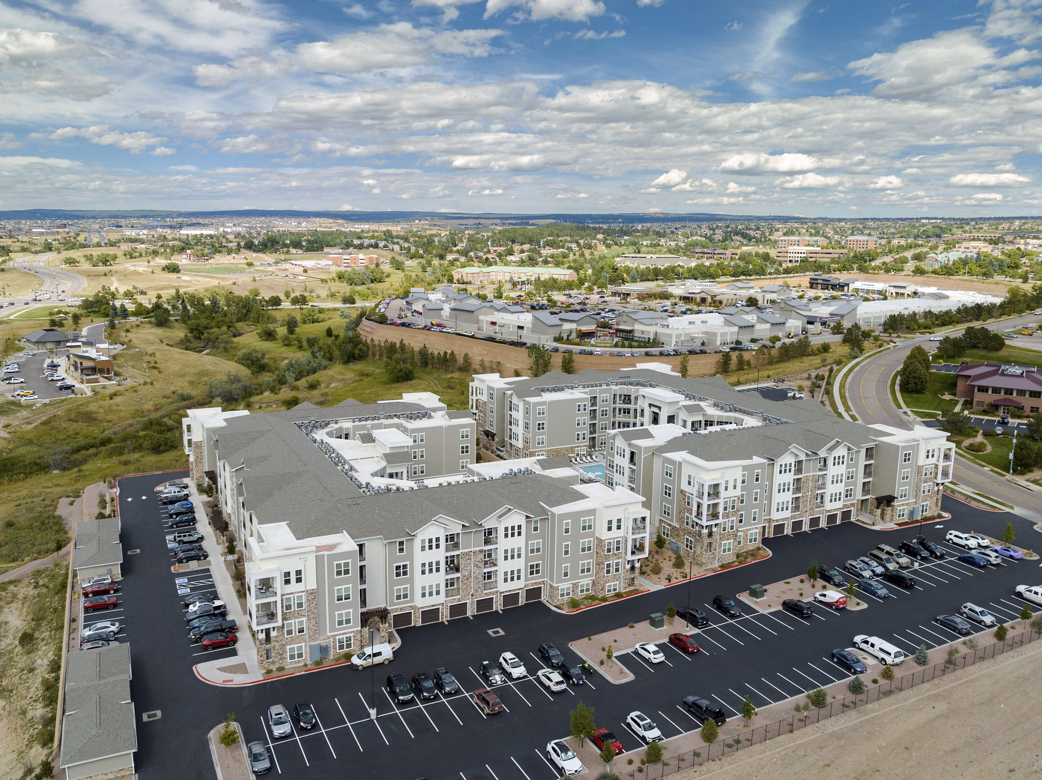 The Zeb Apartments: Scenic view from luxury high-rise in vibrant cityscape