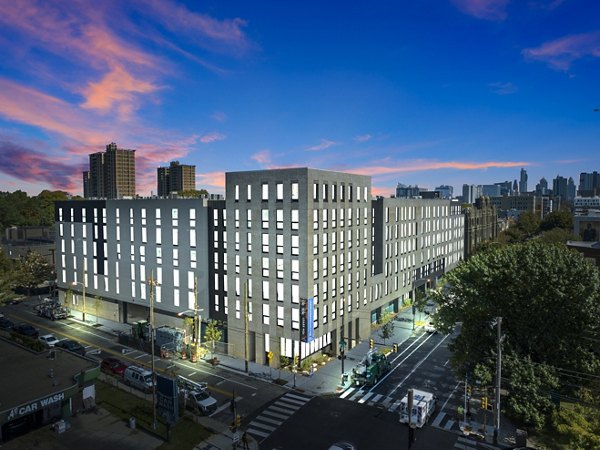 The Clark Apartments: Modern luxury high-rise building in downtown, part of Greystar's upscale offerings