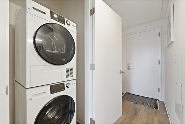 laundry room at The Clark Apartments