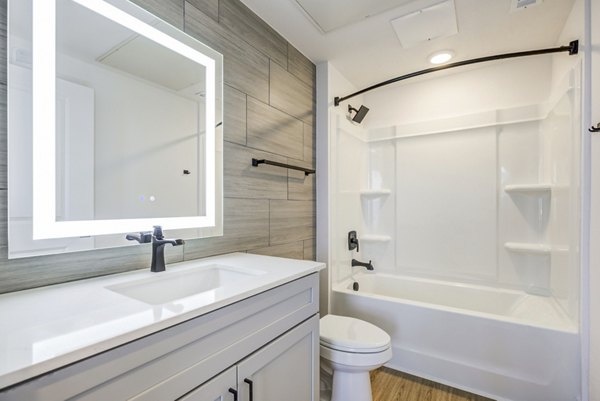 bathroom at Jasper at Victory Ridge Apartments