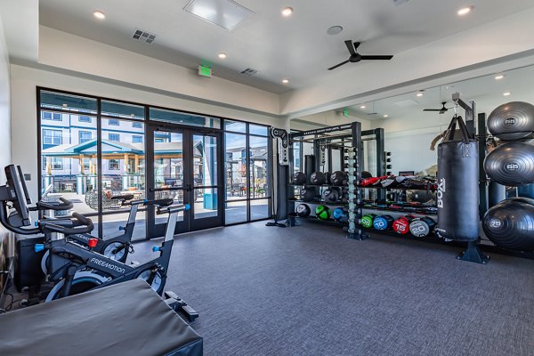 fitness center at Jasper at Victory Ridge Apartments