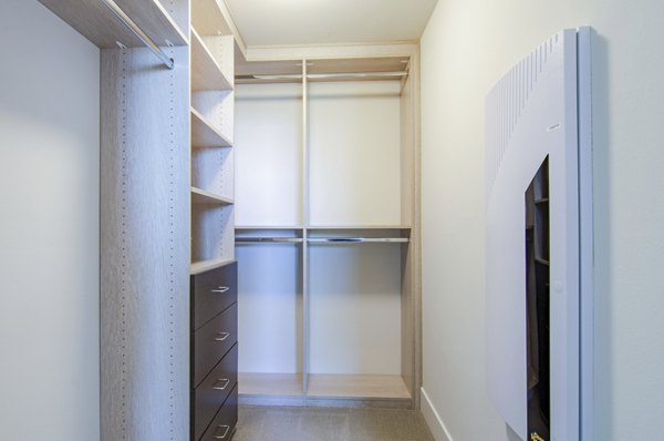 bedroom closet at Vive on the Park Apartments