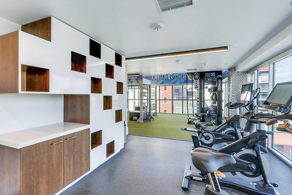 fitness center at Vive on the Park Apartments