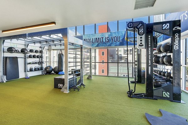 fitness center at Vive on the Park Apartments