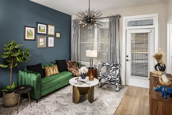 Spacious living room with modern furnishings at Broadstone 2Thirty Apartments