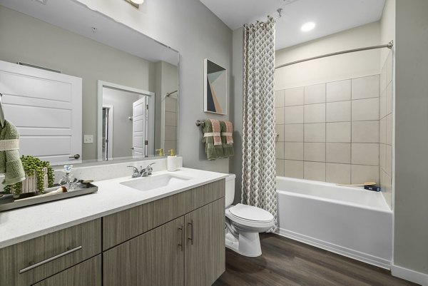 bathroom at Everly on 401 Apartments