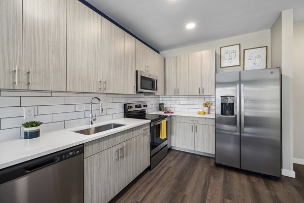 kitchen at Everly on 401 Apartments