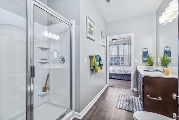 bathroom at Level at 401 Apartments