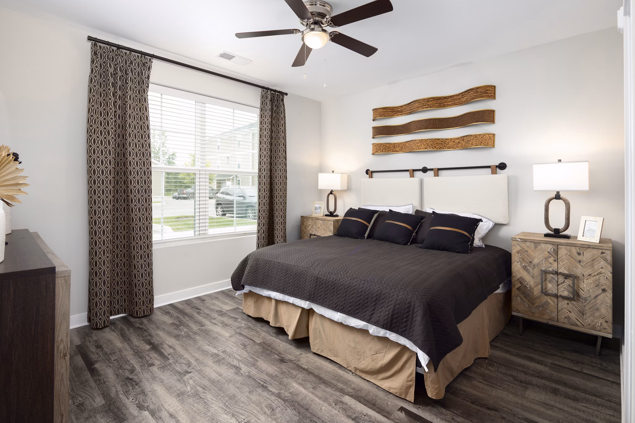 bedroom at The Alexandria Apartments 