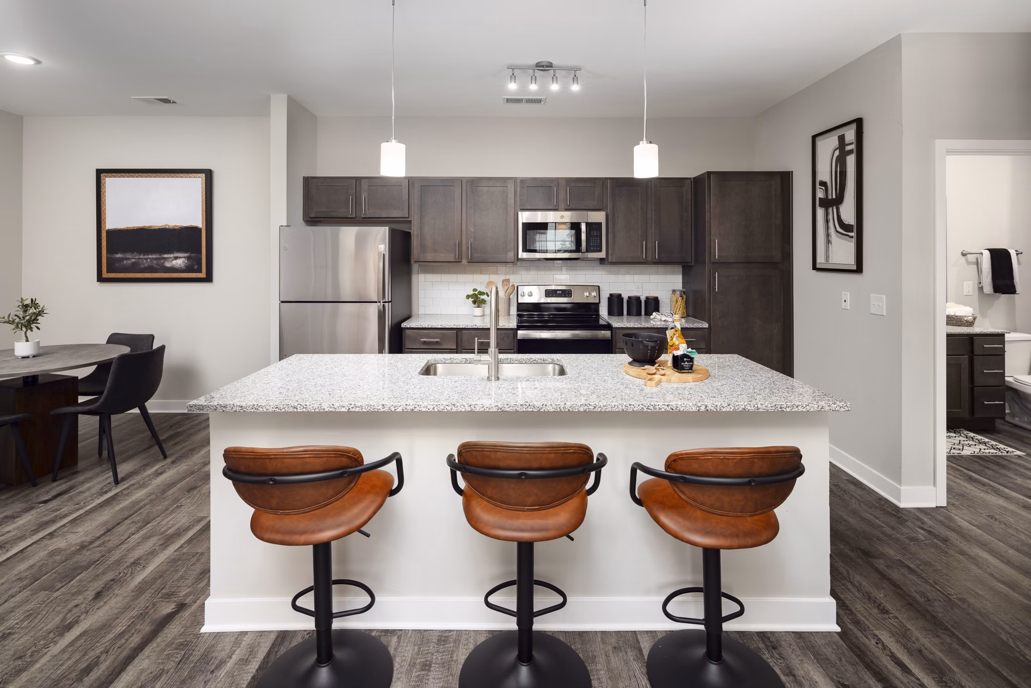 dining room at The Alexandria Apartments 