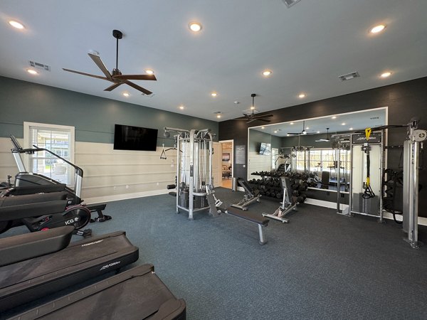 fitness center at The Alexandria Apartments