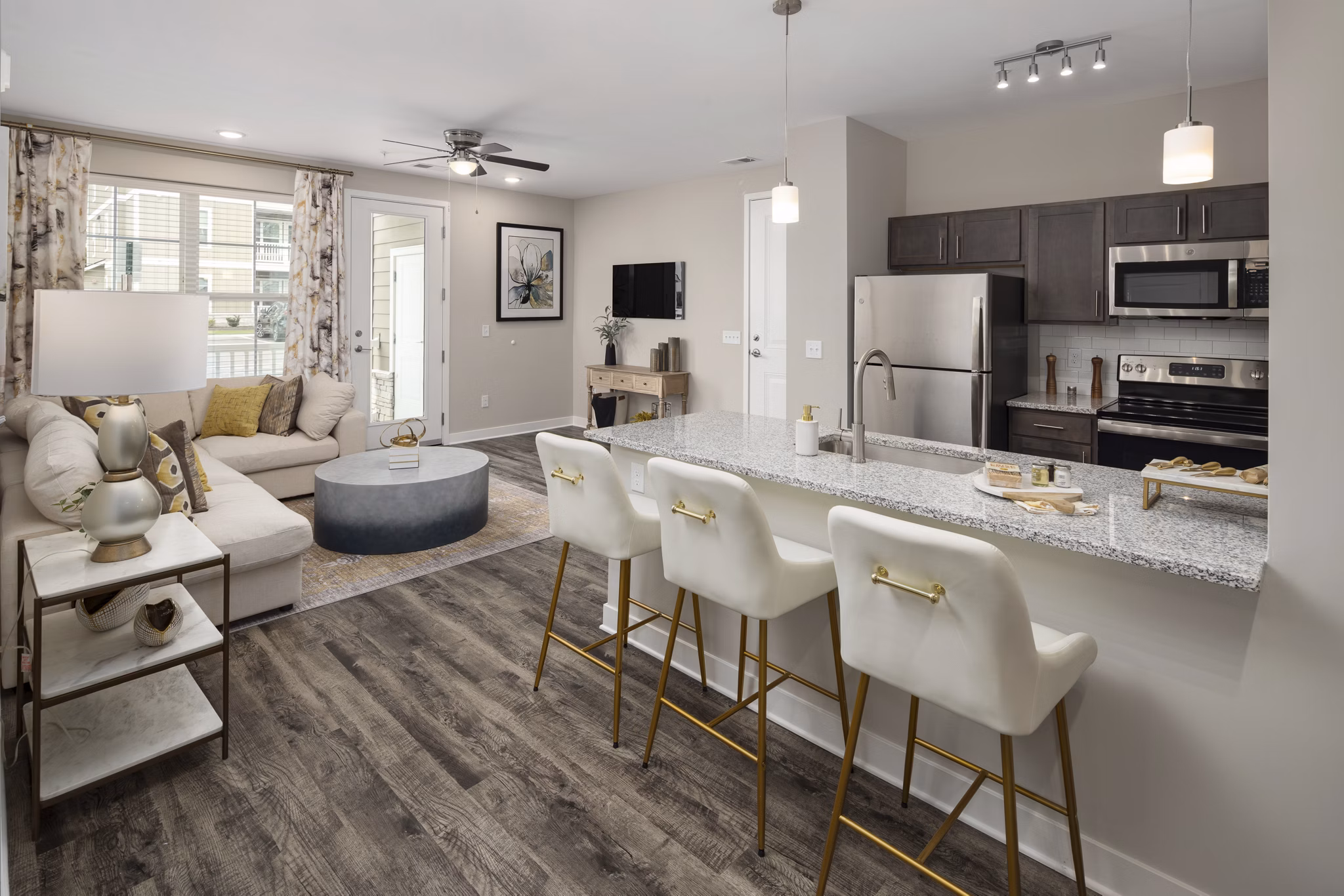 kitchen at The Alexandria Apartments 