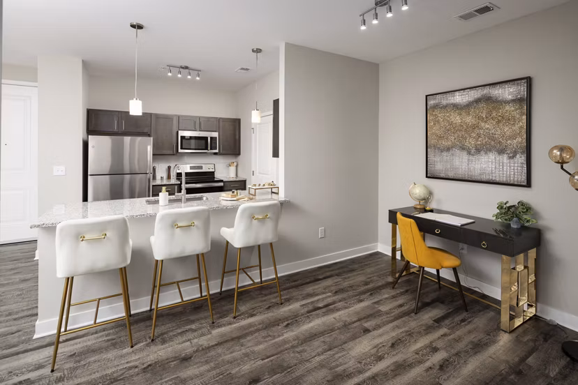 kitchen at The Alexandria Apartments 