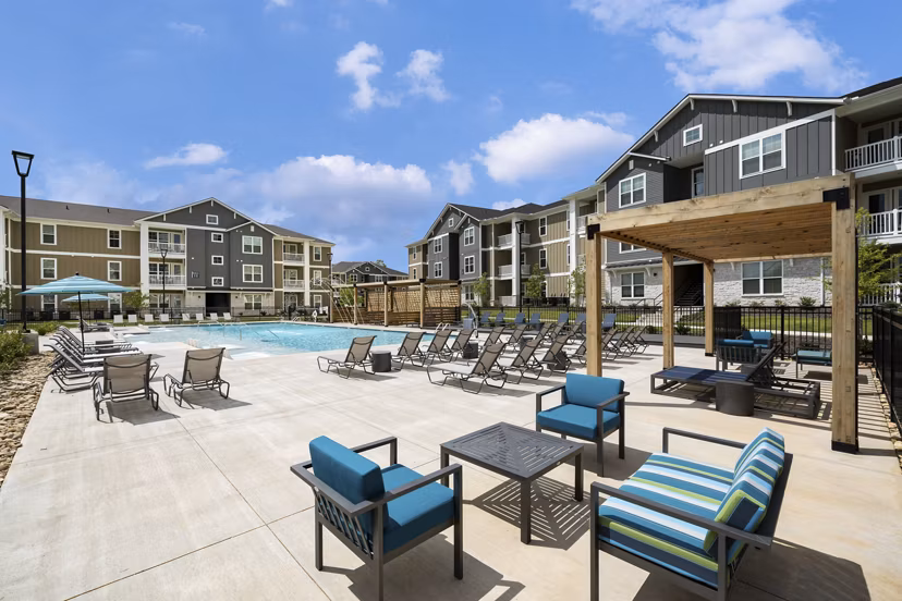patio at The Alexandria Apartments 