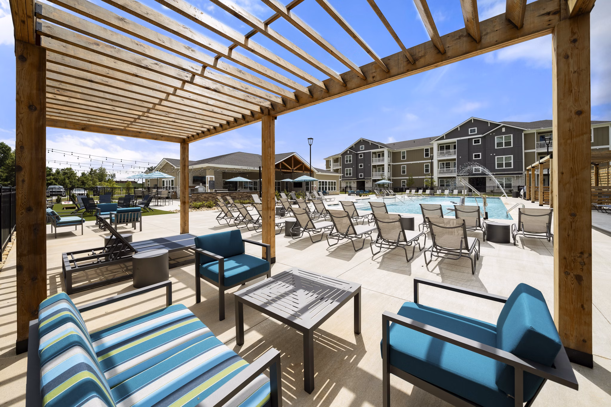 patio at The Alexandria Apartments 