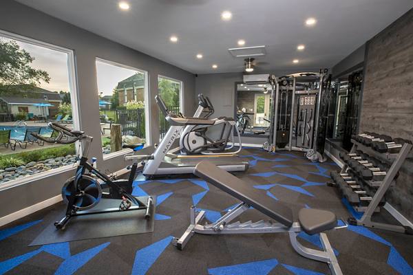 fitness center at Collins Crossing Apartments