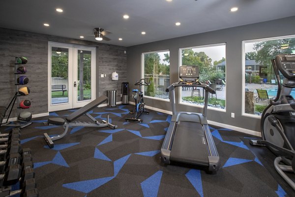 fitness center at Collins Crossing Apartments