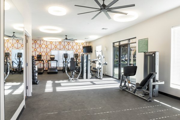 State-of-the-art fitness center with modern equipment at Allora 168 Apartments