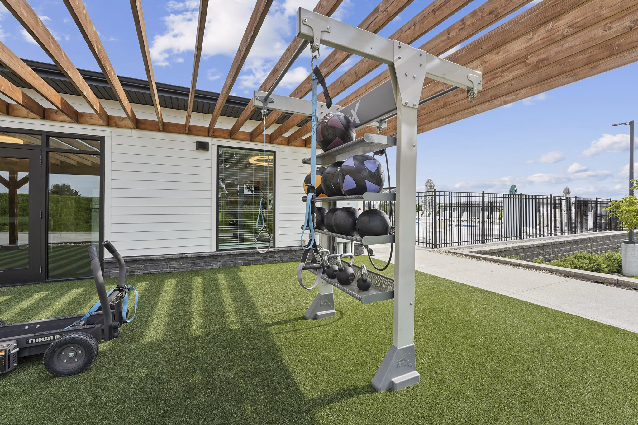 fitness center at Allora 168 Apartments