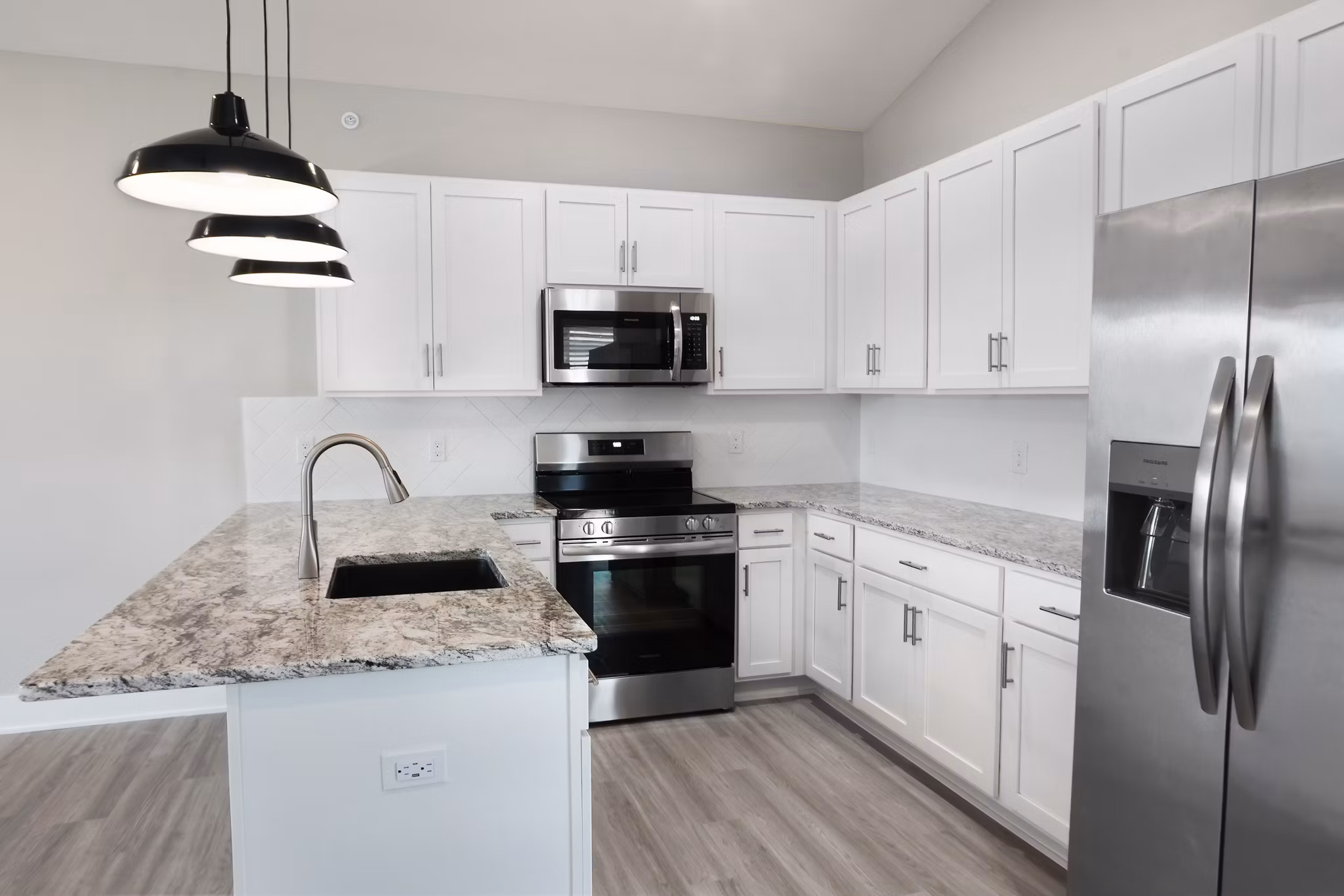 kitchen at Allora 168 Apartments