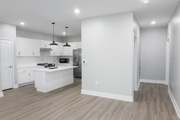 kitchen at Allora 168 Apartments