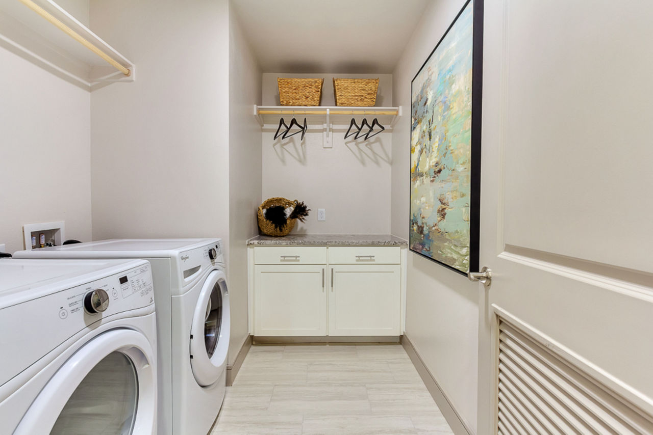 Laundry room at The Laurel Preston Hollow