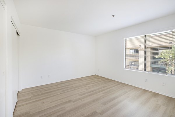 bedroom at The Landing Apartments