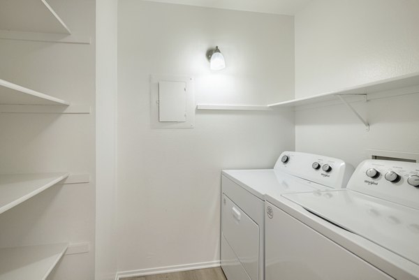laundry room at The Landing Apartments