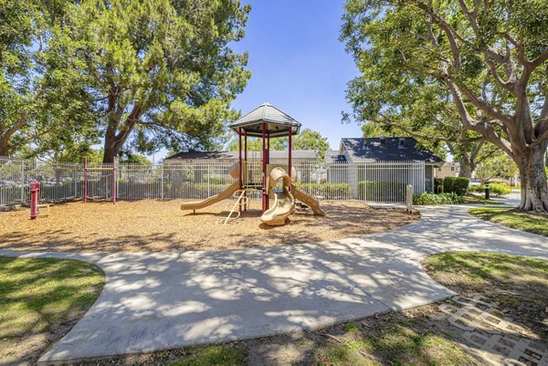 Playground with modern equipment at The Landing Apartments, Greystar's luxury community for active lifestyles