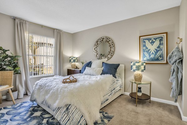 bedroom at Castilian Apartments