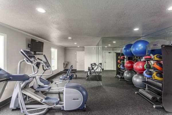 fitness center at Castilian Apartments