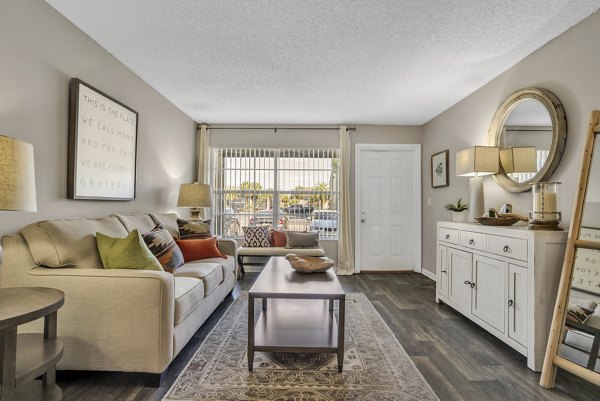 living room at Castilian Apartments