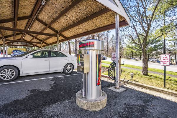 car wash station at The Crossings at Russett Apartments