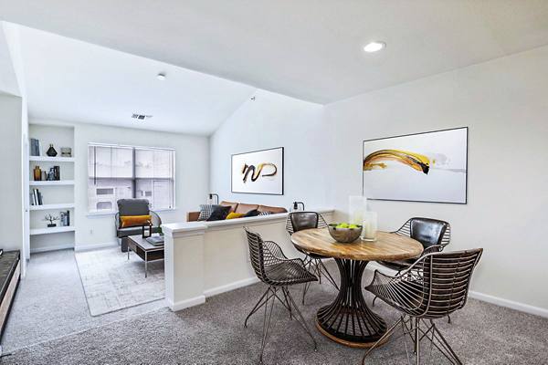 dining room at The Crossings at Russett Apartments
