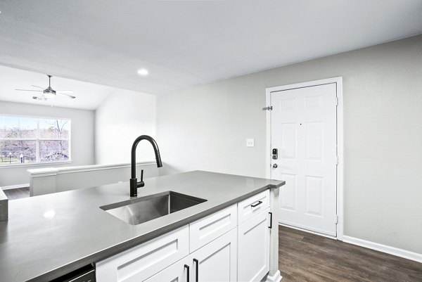 kitchen at The Crossings at Russett Apartments