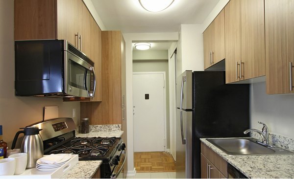 kitchen at Bridgeyard Apartments